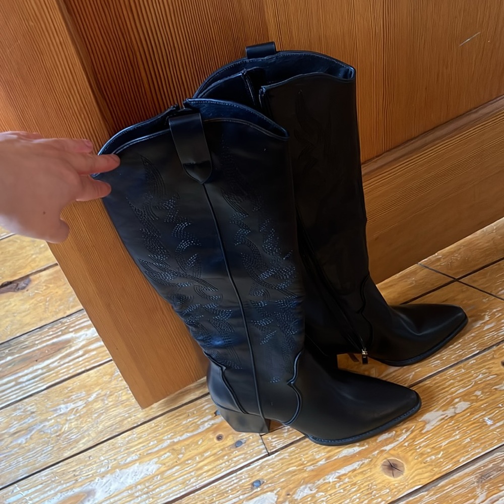 Dream Paris Black Knee High Boots